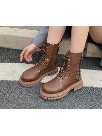 Outlet New brown ankle boots Fleece Matching boots