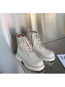 Outlet Autumn/winter new white Thick bottom Birtish style Martin boots