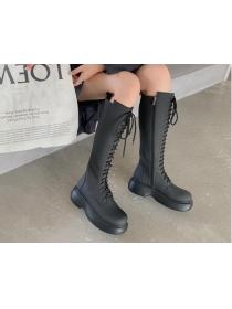 Outlet Winter new Platform Lace-up High boots