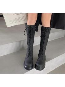 Outlet Winter new Platform Lace-up High boots