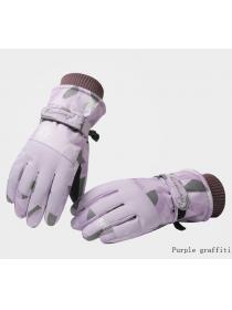Women's Winter ski gloves Warm Outdoor Cycling Winter waterproof &windproof wear Resistant Touch screen Cotton gloves