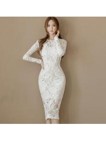 On Sale Hollow Out Lace Slim Dress