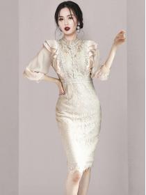 For Sale Lace Hollow Out Slim Nobel Dress 