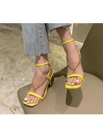 Outlet New square toe high heel Fashion Sandals
