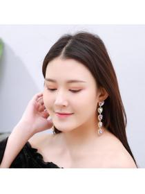 Outlet Korean fashion diamond pink purple earrings temperament earrings for women