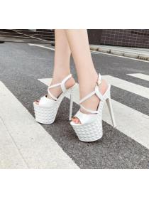 Outlet Summer new fashion models catwalk 19CM high heels sandals for women