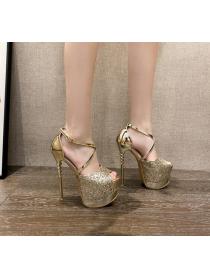 Outlet Spring and summer Metal Sequins high heels