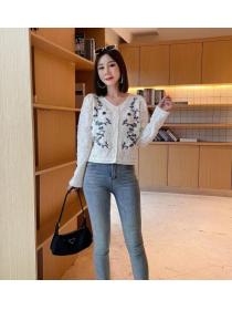 On Sale Hollow Out Flower Embroidery  Fashion Blouse 