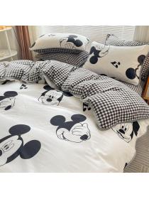 Outlet Winter Mickey milk velvet bedsheet  flannel sheets 3 pieces sets 