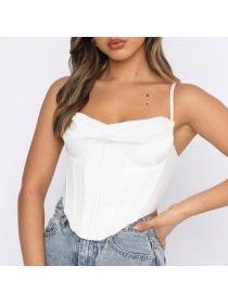 Outlet hot style Popular sexy Fashion Fishbon Corset Pleated Camisole