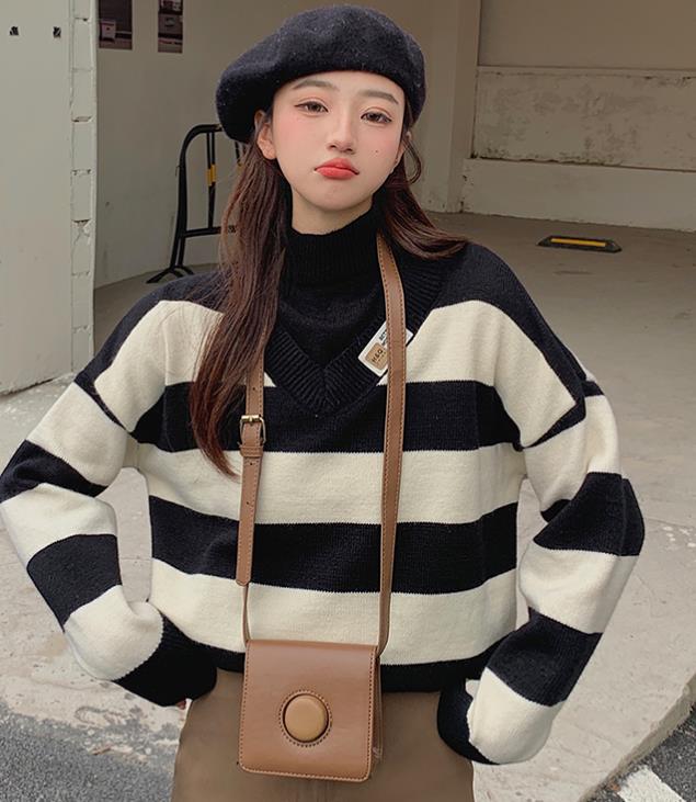 On Sale Grid Printing Thicken Sweater