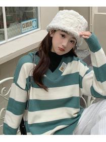 On Sale Grid Printing Thicken Sweater 