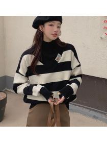 On Sale Grid Printing Thicken Sweater 