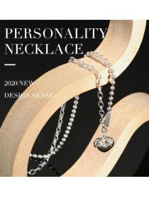 Outlet Korean fashion S925 sterling silver necklace for women