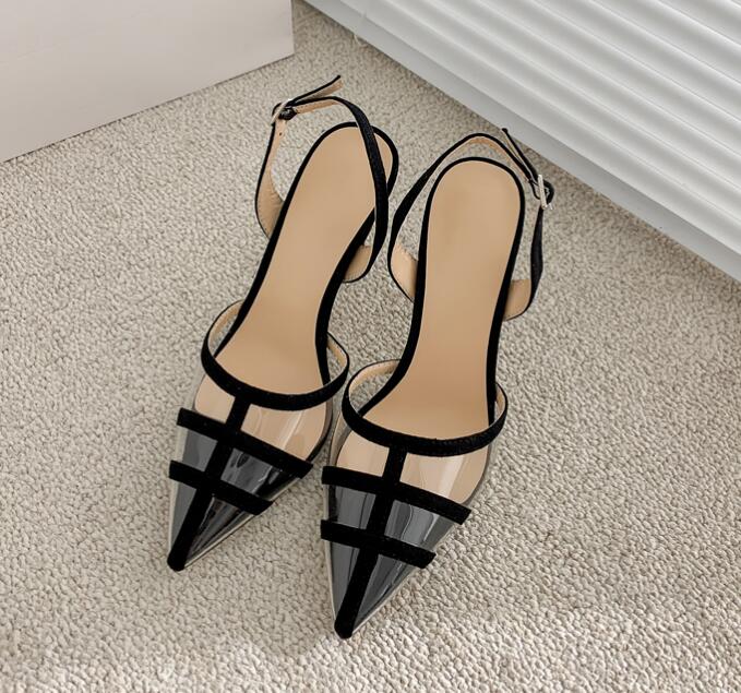 Outlet Fashionable Pointed toe Matching High-heeled  ladies sandals