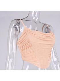 Outlet hot style Sexy gauze fish bone cropped camisole 