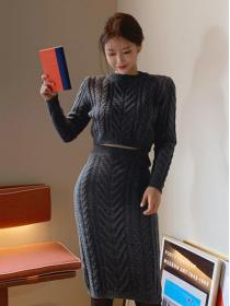 On Sale Pure Color Fashion Knitting Suits 