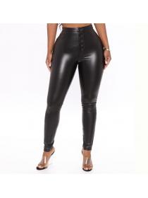 Outlet Women's autumn and winter sexy nightclub high waist tight-fitting hip leather pants legging trousers