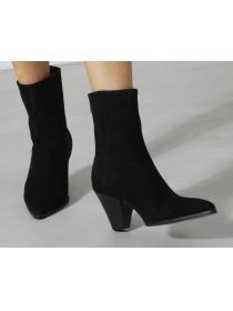Outlet Autumn and winter fashion Suede Zipper boots