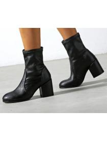 Outlet Autumn and winter Thick heel Round toe short boots