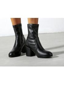 Outlet Autumn and winter Thick heel Round toe short boots