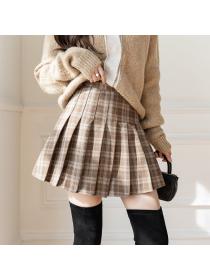 Outlet Autumn and winter new High waist Pleated Skirt Security skirt pants