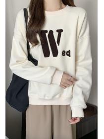 Outlet Fashionable Winter fashion Simple style Embroideried Warm Sweater