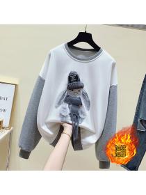 Outlet New style three-dimensional bear warm jacket padded Sweater for women