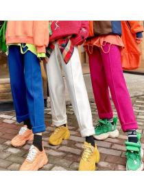 Korean Style Pure Color Loose Fashion Long Pants 