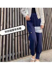 Discount Color Matching Leisure Style Long Pants 