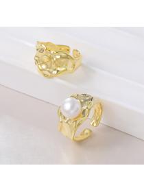 Korean fashion Pearl Ring Jewelry Simple Elegant Women’s Silver ring Ladies Accessories