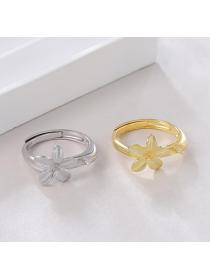 Korean fashionS925 sterling silver pearl ring retro flower ring DIY handmade accessories