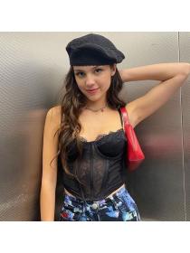 Outlet Hot style Summer Hollow sexy lace tube top strap Slim-fit street fashion small vest
