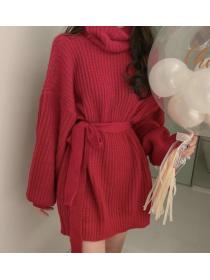 For Sale Leisure  Pure Color Loose Sweater 