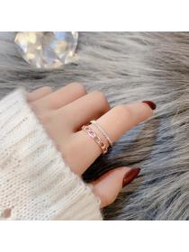 Outlet Fashionable all-match Japanese light luxury index finger ring 