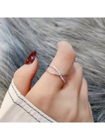 Outlet Rose diamond cross ring tail ring
