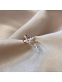 Outlet Rose diamond cross ring tail ring