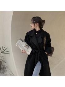 Outlet Autumn and winter  long coat for women Lamb wool thick coat