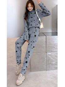 On Sale Star Printing Fashion Knitting Suits 