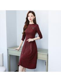 Outlet Long spring and autumn dress for middle-aged female mother