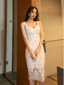 On Sale Lace Hollow Out Strap Fashion Dress