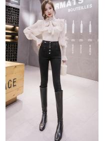 Outlet Fall/winter stretch tight-fitting Casual high-waisted pencil Jeans