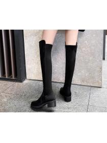Outlet Sexy Round-toe Thick sole High Boots