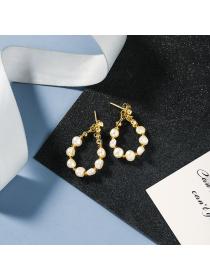 Outlet Silver Needle Earrings special-shaped pearl earrings