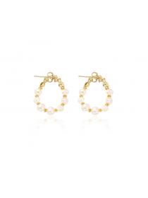 Outlet Silver Needle Earrings special-shaped pearl earrings