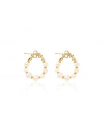 Outlet Silver Needle Earrings special-shaped pearl earrings