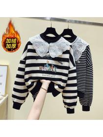 Outlet Korean fashion Long Sleeve Letters Cartoon Print Sweater