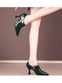 Outlet Ladies new pointed high-heeled leather shoes