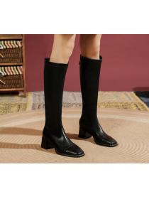 Outlet Sexy Square-toe High heels Boots for women