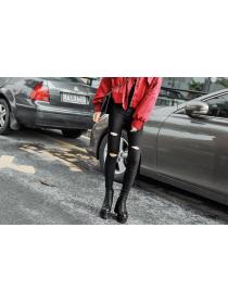 Outlet Fashion Lace-up Flatform Thick heels Boots for women